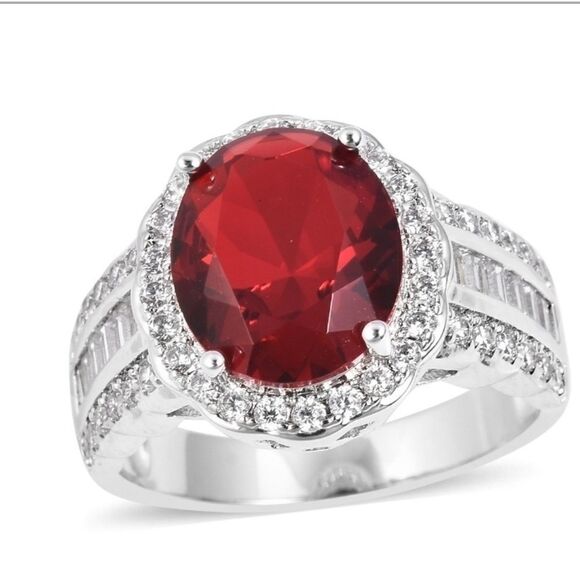 Red Glass Ring  - Picture 1 of 8